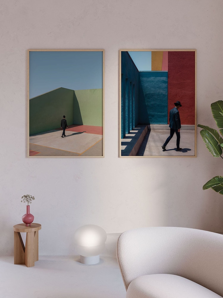 Paper Collective Green Simplicity of the Moment Framed Wall Art Print in Natural Oak Frame - Image 4 of 4