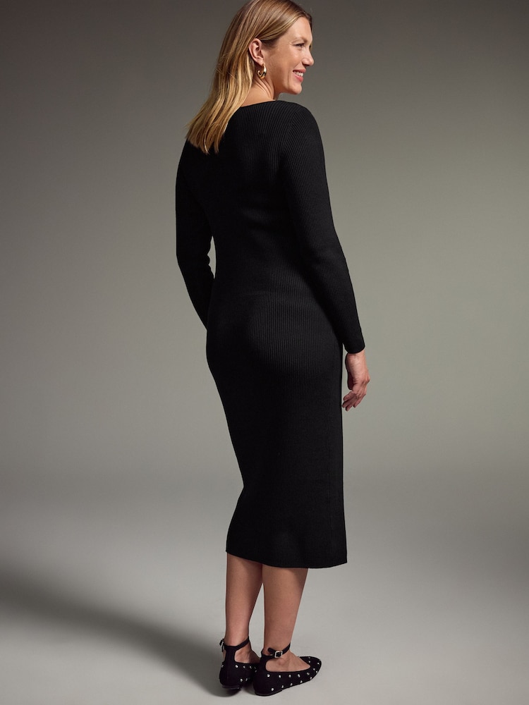 Black Maternity Knitted Dress - Image 4 of 6
