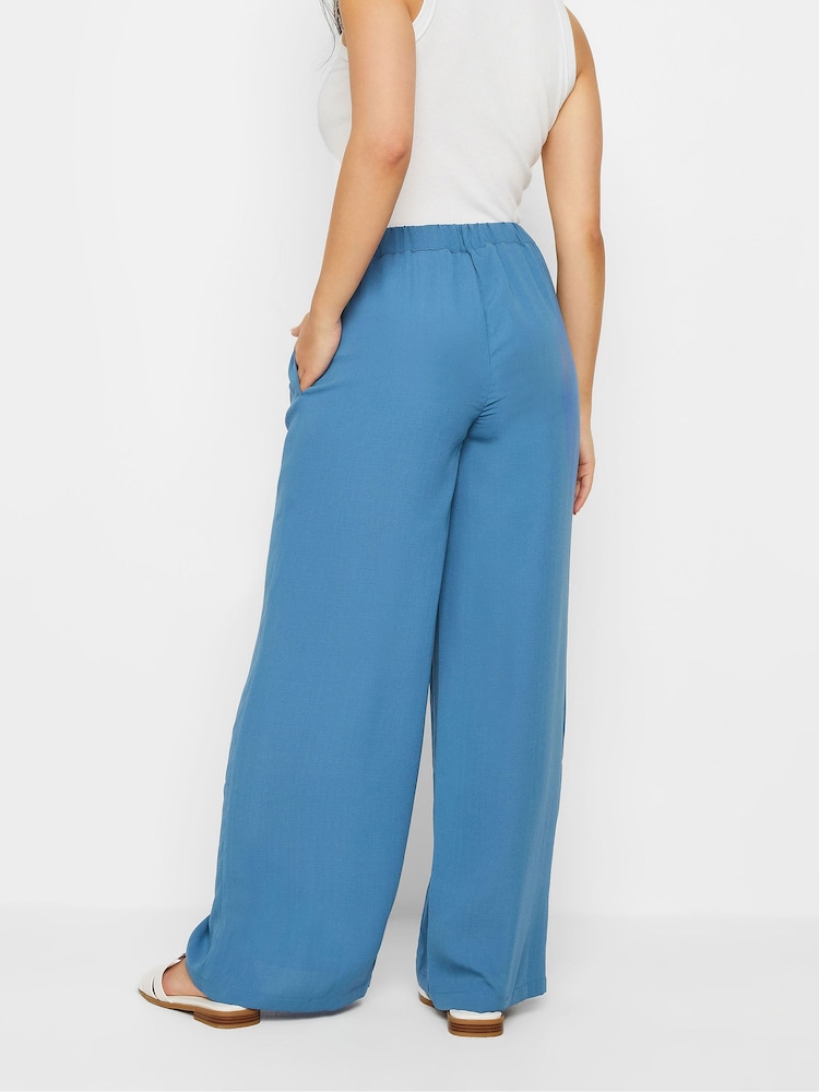 أزرق - بنطلون برجل واسعة للأحجام الصغيرة من Pixiegirl - Image 2 of 6