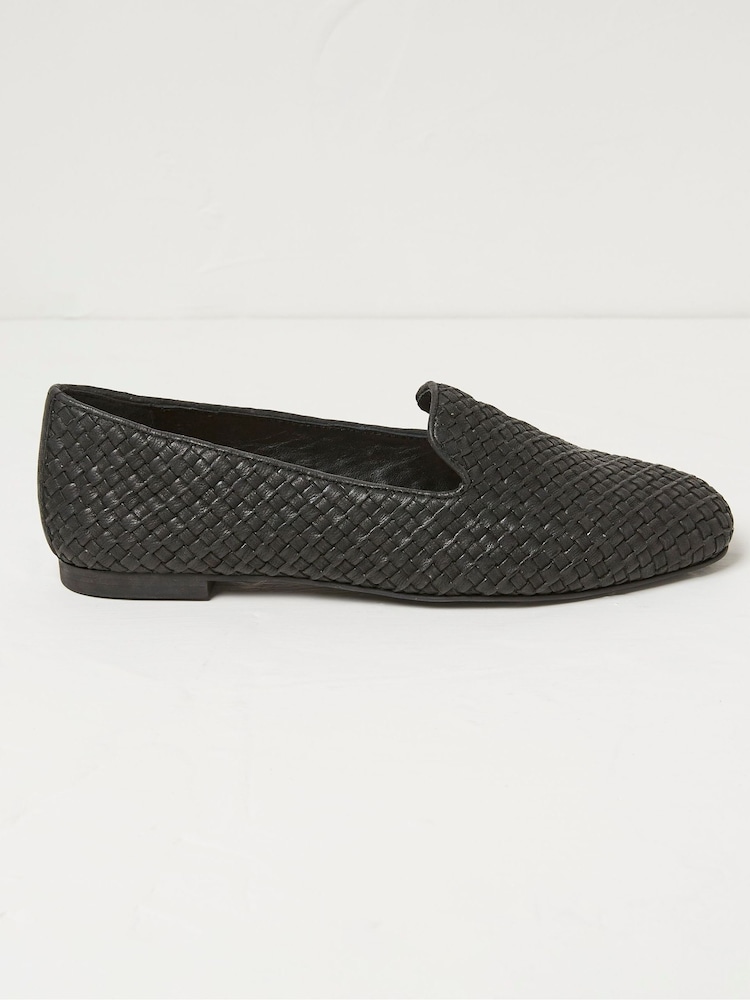 FatFace Aila Black Woven Ballerinas Shoes - Image 1 of 3 FatFace Aila Black Woven Ballerinas Shoes - Image 1 of 3