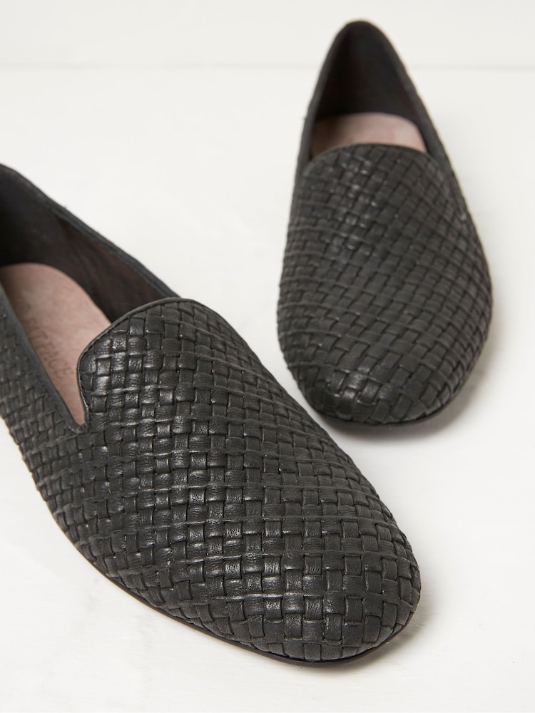 FatFace Aila Black Woven Ballerinas Shoes - Image 3 of 3 FatFace Aila Black Woven Ballerinas Shoes - Image 3 of 3