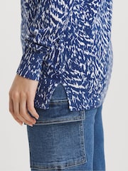 JD Williams Blue V-Neck Slouch Tunic - Image 4 of 4