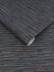 Graham & Brown Blue Empress Grasscloth Wallpaper - Image 3 of 3