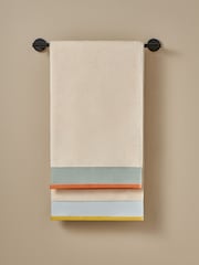 MADE.COM Brights Dax Border 100% Cotton Towel - Image 2 of 3
