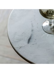 Gallery Home Orange Meknes Glass and Marble Side Table - Image 2 of 6