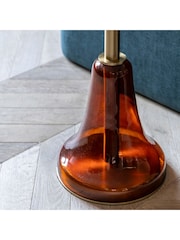 Gallery Home Orange Meknes Glass and Marble Side Table - Image 3 of 6