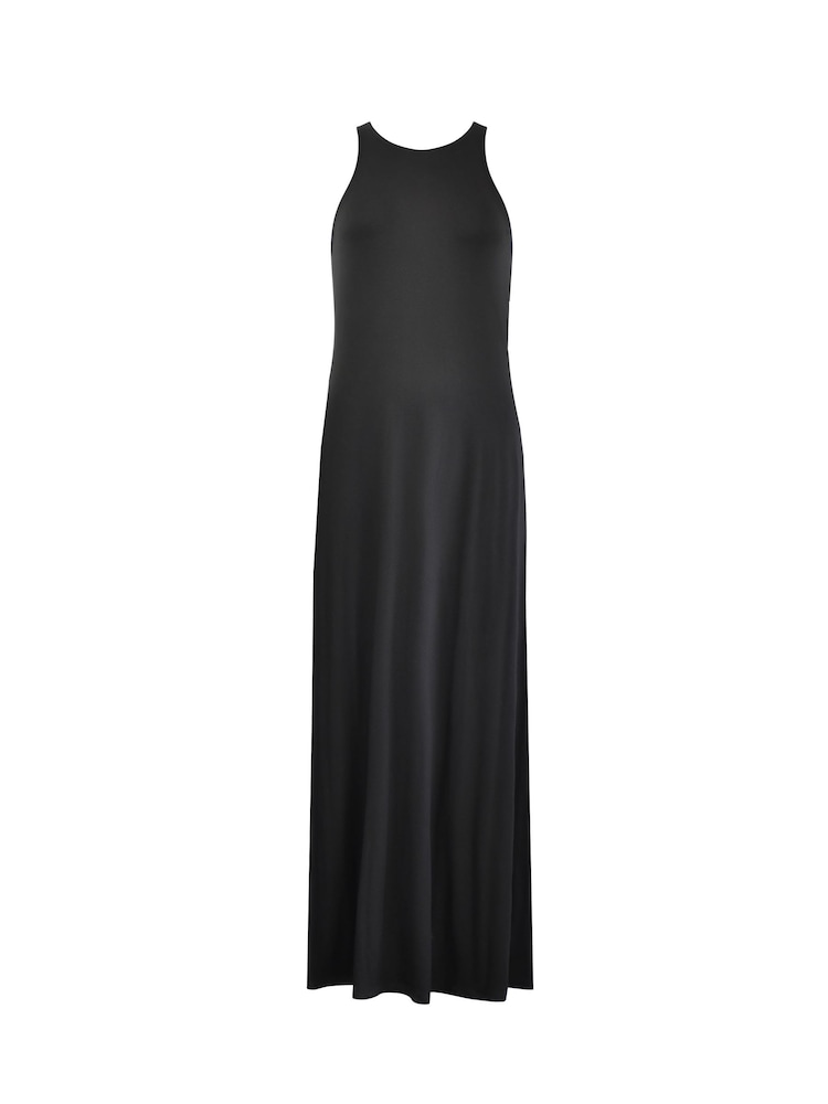 Ro&Zo Jersey Racer Maxi Black Dress - Image 4 of 4
