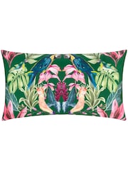 Wylder Dark Green Kali Birds Tropical Outdoor Cushion - Image 1 of 3