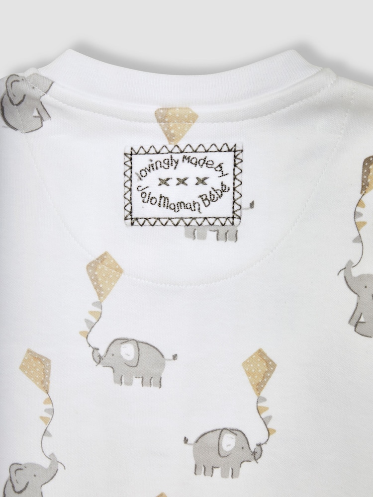 JoJo Maman Bébé White Personalised Sleepsuit Hats and Bibs Set 3 Pack - Image 8 of 8