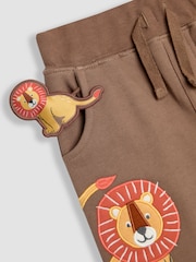 JoJo Maman Bébé Mocha Safari Animal Appliqué Pet in Pocket Joggers - Image 3 of 3