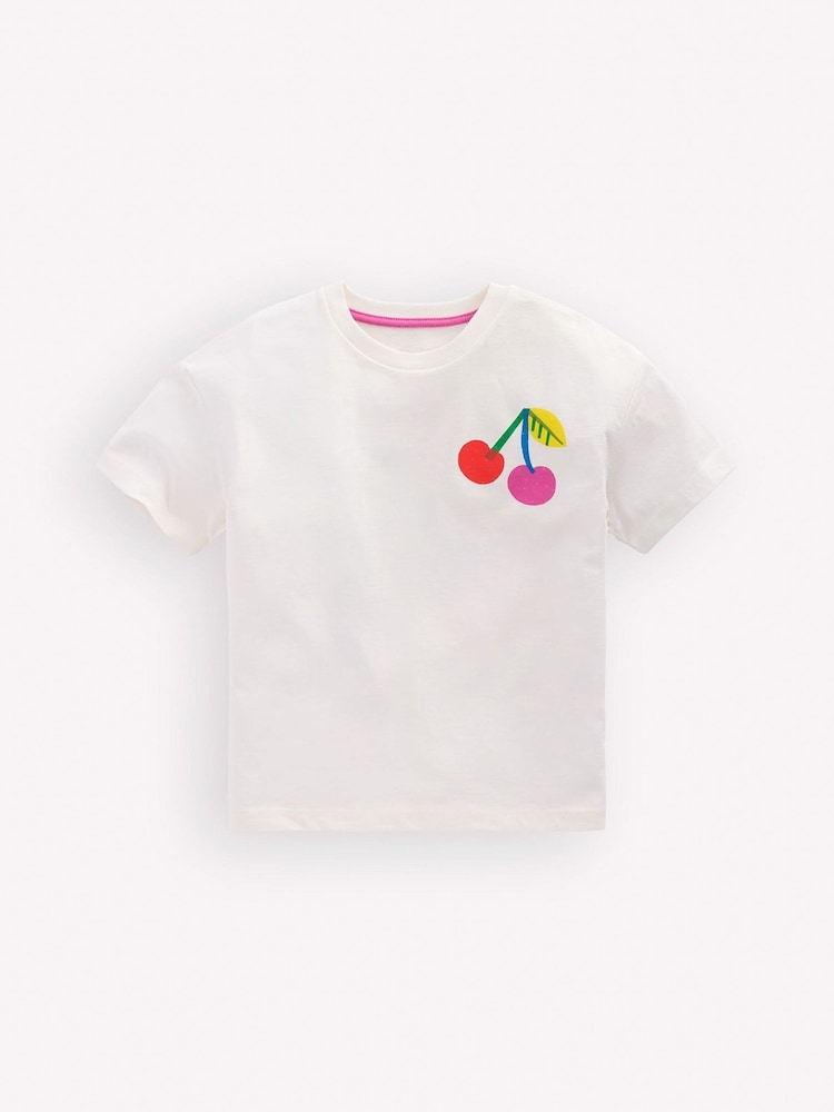 Boden Cream Short Sleeve Printed T-Shirt - Image 1 of 3 Boden Cream Short Sleeve Printed T-Shirt - Image 1 of 3