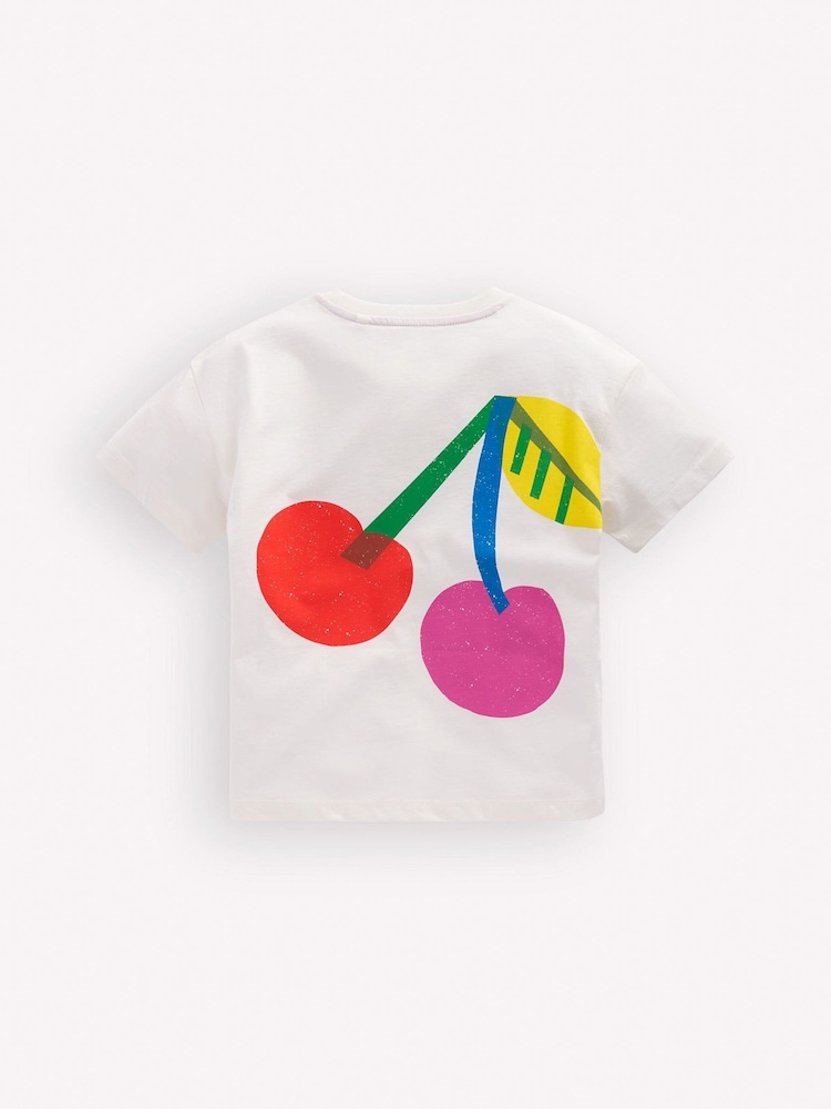 Boden Cream Short Sleeve Printed T-Shirt - Image 2 of 3 Boden Cream Short Sleeve Printed T-Shirt - Image 2 of 3
