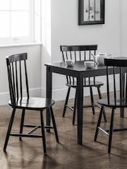 Julian Bowen Set of 4 Black Torino Chairs - Image 1 of 4