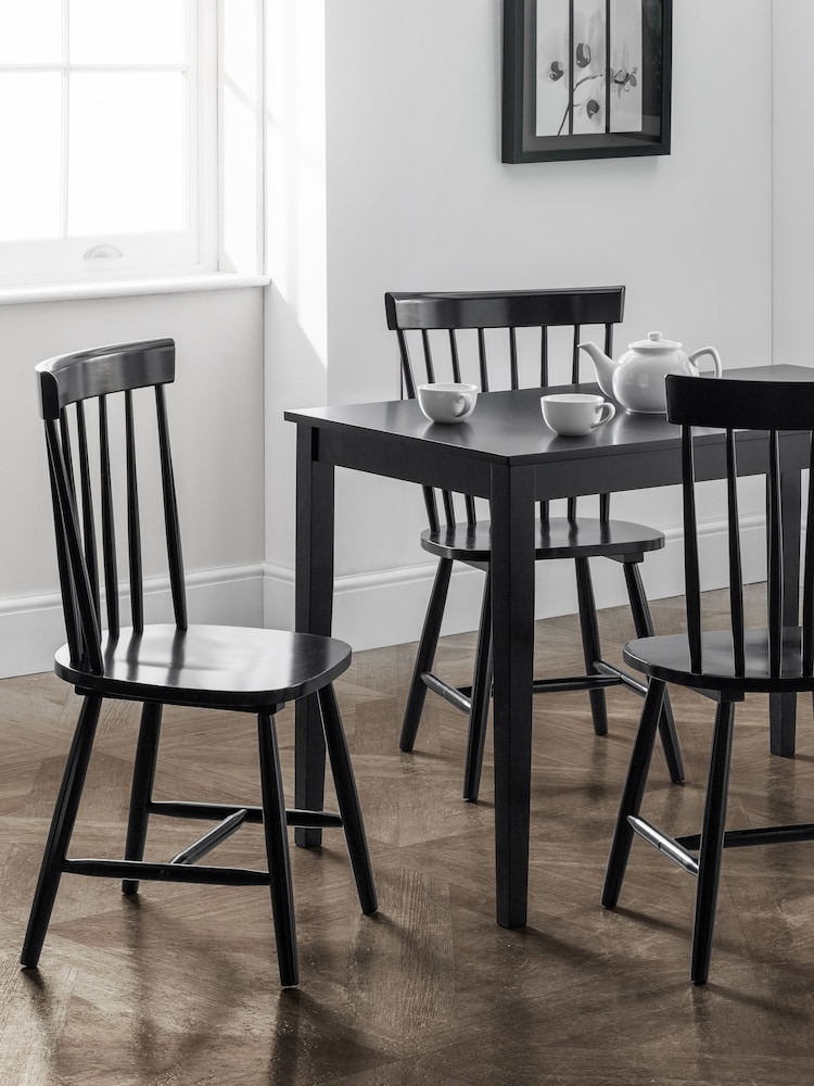 Julian Bowen Set of 4 Black Torino Chairs - Image 1 of 4