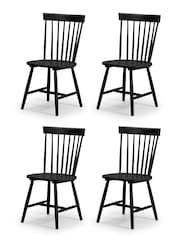Julian Bowen Set of 4 Black Torino Chairs - Image 4 of 4