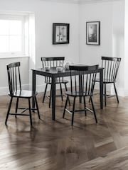 Julian Bowen Set of 4 Black Torino Chairs - Image 5 of 5