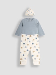 JoJo Maman Bébé Blue Baby 3 Piece Hedgehog Set - Image 5 of 11