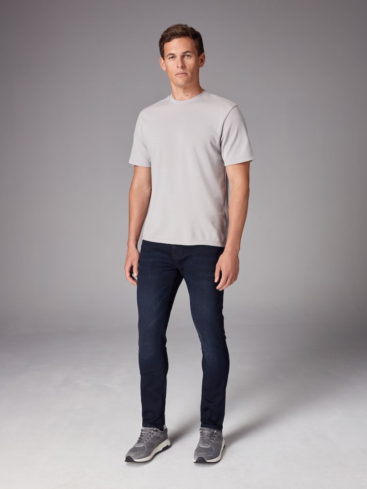 Azul profundo - Ajuste fino - Jeans elásticos confortáveis - Imagem 2 de 13