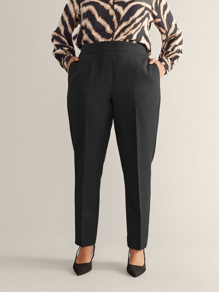 Evans Curve Tapered Black Trousers - Image 1 of 4