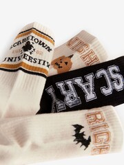 Halloween Slogan Ribbed Sport Ankle Socks 4 Pack With Arch Support - Image 10 of 11