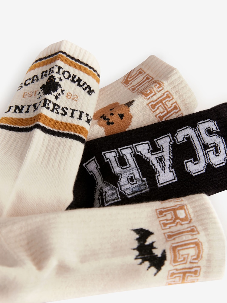 Slogan d’Halloween - Lot de chaussettes de sport côtelées (Oz 4 avec soutien de voûte plantaire - Image 10 of 11