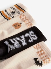 Halloween Slogan Ribbed Sport Ankle Socks 4 Pack With Arch Support - Image 11 of 11