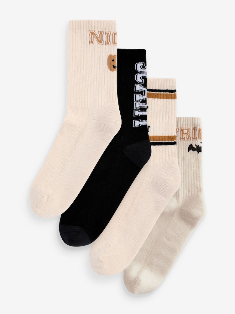 Slogan d’Halloween - Lot de chaussettes de sport côtelées (Oz 4 avec soutien de voûte plantaire - Image 3 of 11