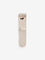 Halloween Slogan Ribbed Sport Ankle Socks 4 Pack With Arch Support - Image 4 of 11