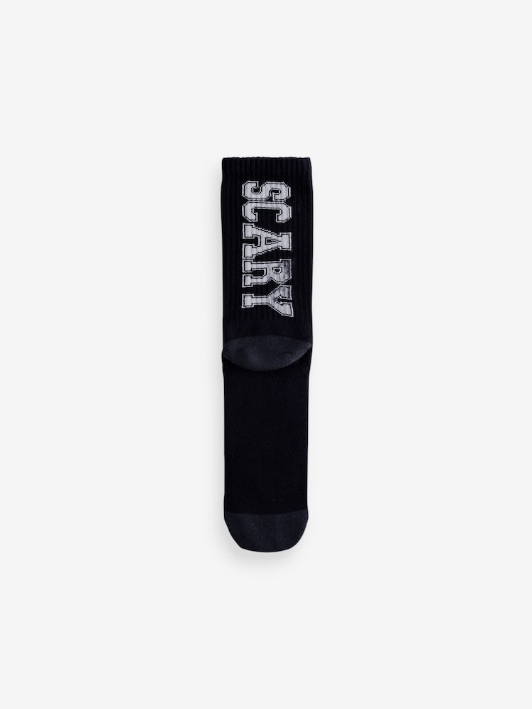 Slogan d’Halloween - Lot de chaussettes de sport côtelées (Oz 4 avec soutien de voûte plantaire - Image 7 of 11