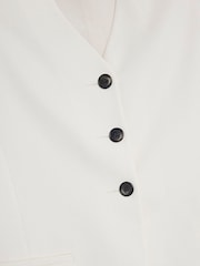 River Island Cream Button Front Longline Waistcoat - Image 6 of 6