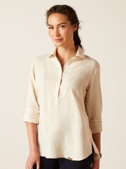 Ariat Cazadero Linen Cream Blouse - Image 3 of 4