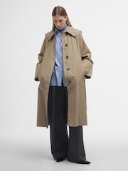 Barbour® Tan Brown Beatrix Showerproof Trench Coat - Image 3 of 7