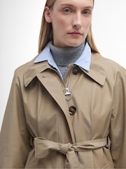 Barbour® Tan Brown Beatrix Showerproof Trench Coat - Image 5 of 7
