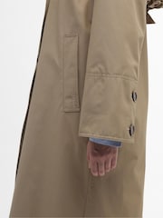 Barbour® Tan Brown Beatrix Showerproof Trench Coat - Image 6 of 7
