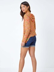 Roman Multi Hooded Lettuce Hem Cardigan - Image 3 of 5