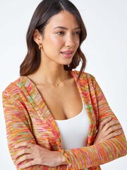 Roman Multi Hooded Lettuce Hem Cardigan - Image 4 of 5