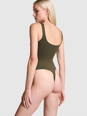 Victoria's Secret PINK Olive Green Cotton Bodysuit - Image 2 of 3