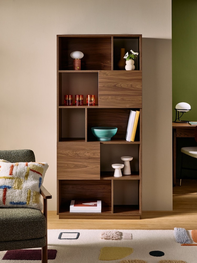 MADE.COM Dark Brown Blaze Narrow Shelving Unit - Image 1 of 6