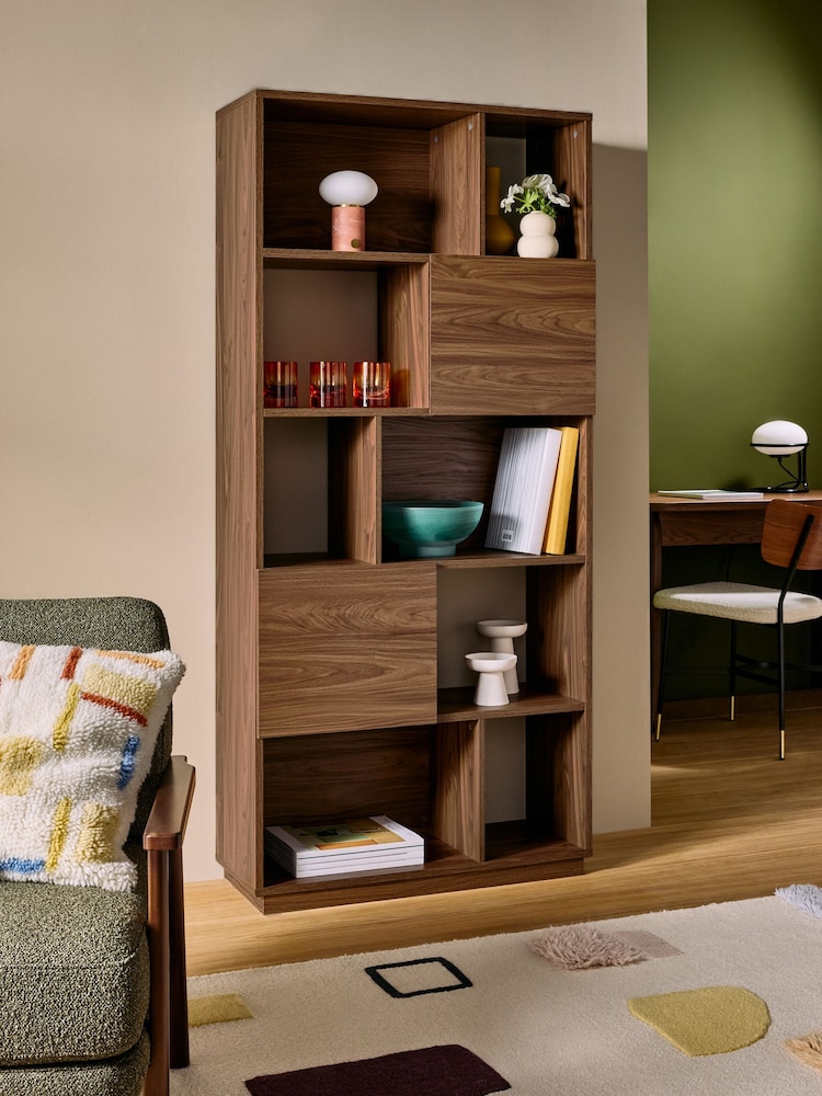 MADE.COM Dark Brown Blaze Narrow Shelving Unit - Image 2 of 6
