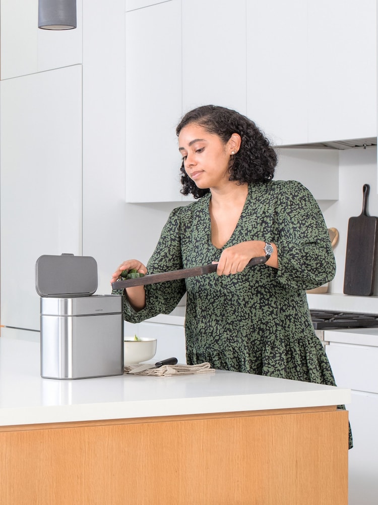 simplehuman Brushed Steel 4L Compost Caddy - Image 5 of 5
