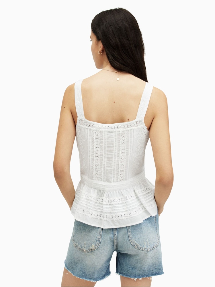 AllSaints White Catalina Top - Image 2 of 5