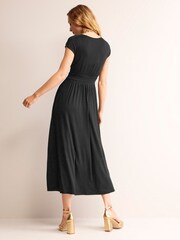 Boden Black Petite Vanessa Wrap Jersey Maxi Dress - Image 3 of 4