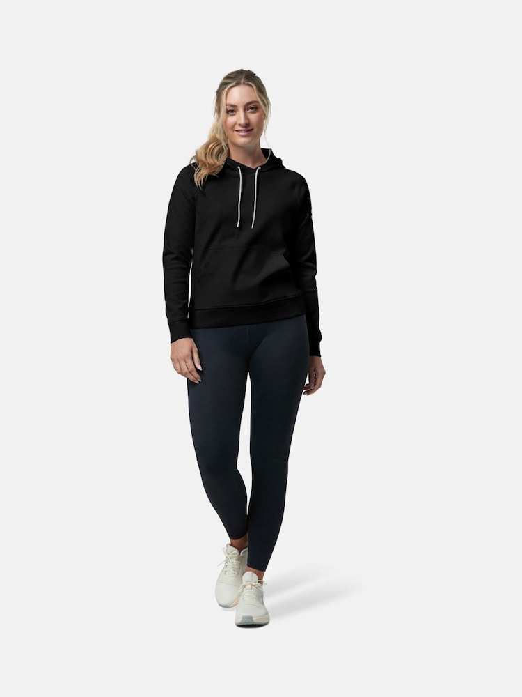 Gym + Coffee Black Womens Chill Pullover Hoodie - Image 1 of 6