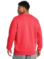 Under Armour Red HeatGear Essential Fleece Sweat Top - Image 2 of 3