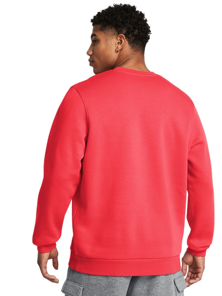 Under Armour Red HeatGear Essential Fleece Sweat Top - Image 2 of 3
