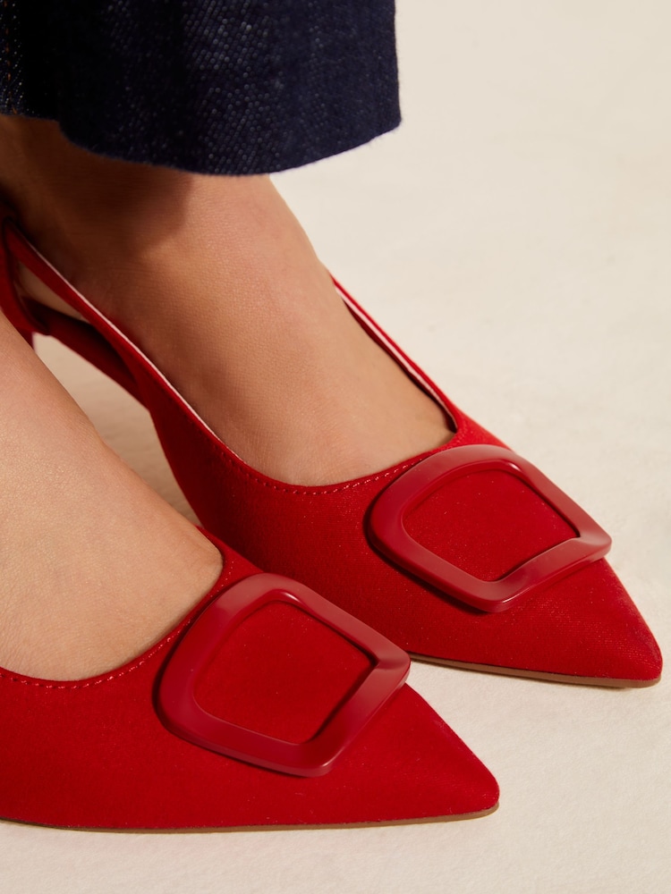 rdeča - Friends Like These kvadratno zaponko koničasta toe slingback salonar - Slika 4 iz 4 rdeča - Friends Like These kvadratno zaponko koničasta toe slingback salonar - Slika 4 iz 4