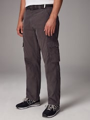 Black/Charcoal Grey Belted Tech Cargo Trousers 2 Pack - Image 2 of 17