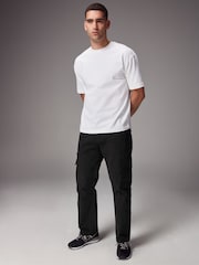 Black/Charcoal Grey Belted Tech Cargo Trousers 2 Pack - Image 3 of 17