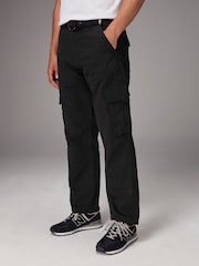 Black/Charcoal Grey Belted Tech Cargo Trousers 2 Pack - Image 5 of 17