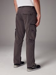 Black/Charcoal Grey Belted Tech Cargo Trousers 2 Pack - Image 6 of 17